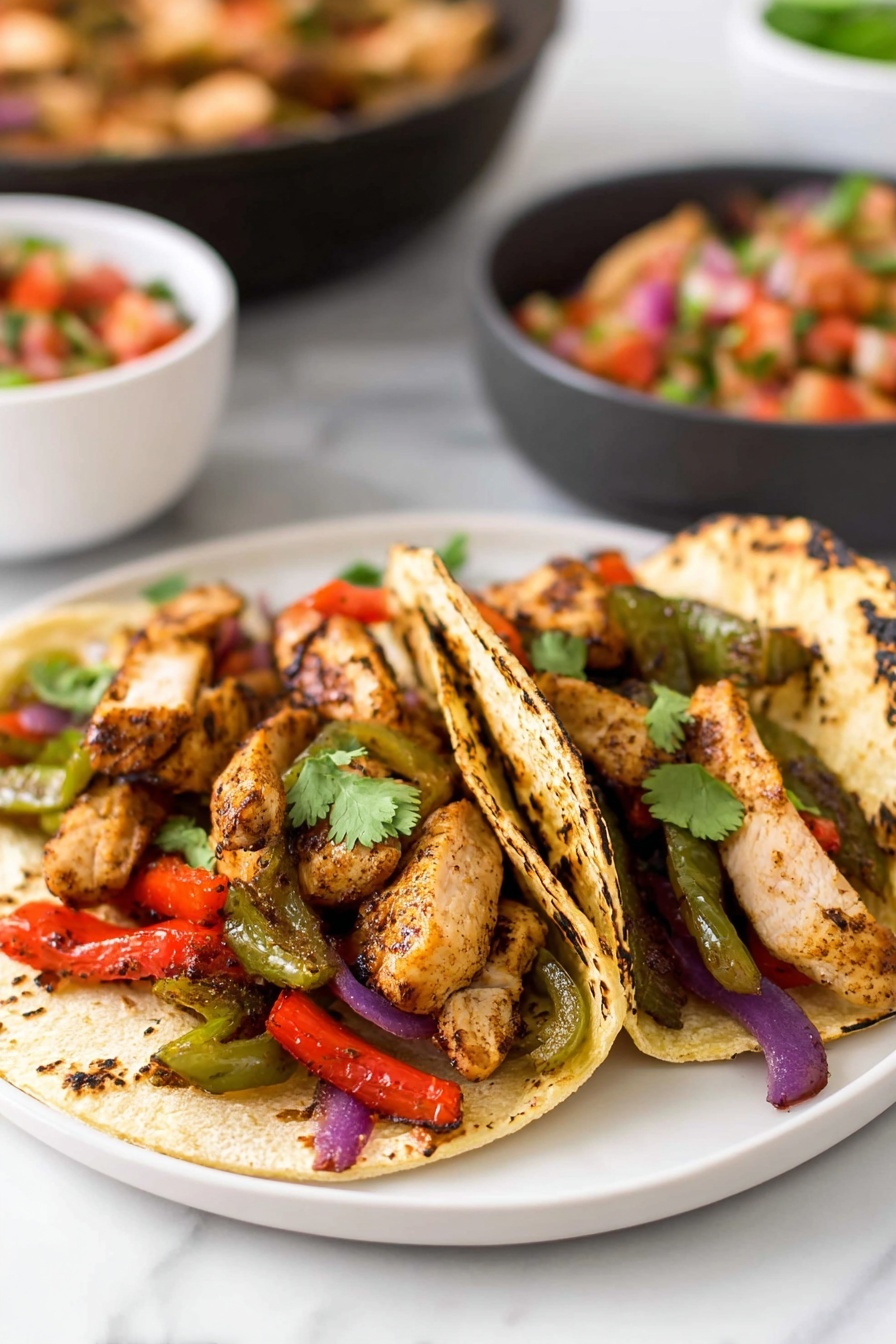chicken fajitas - Serving Suggestion
