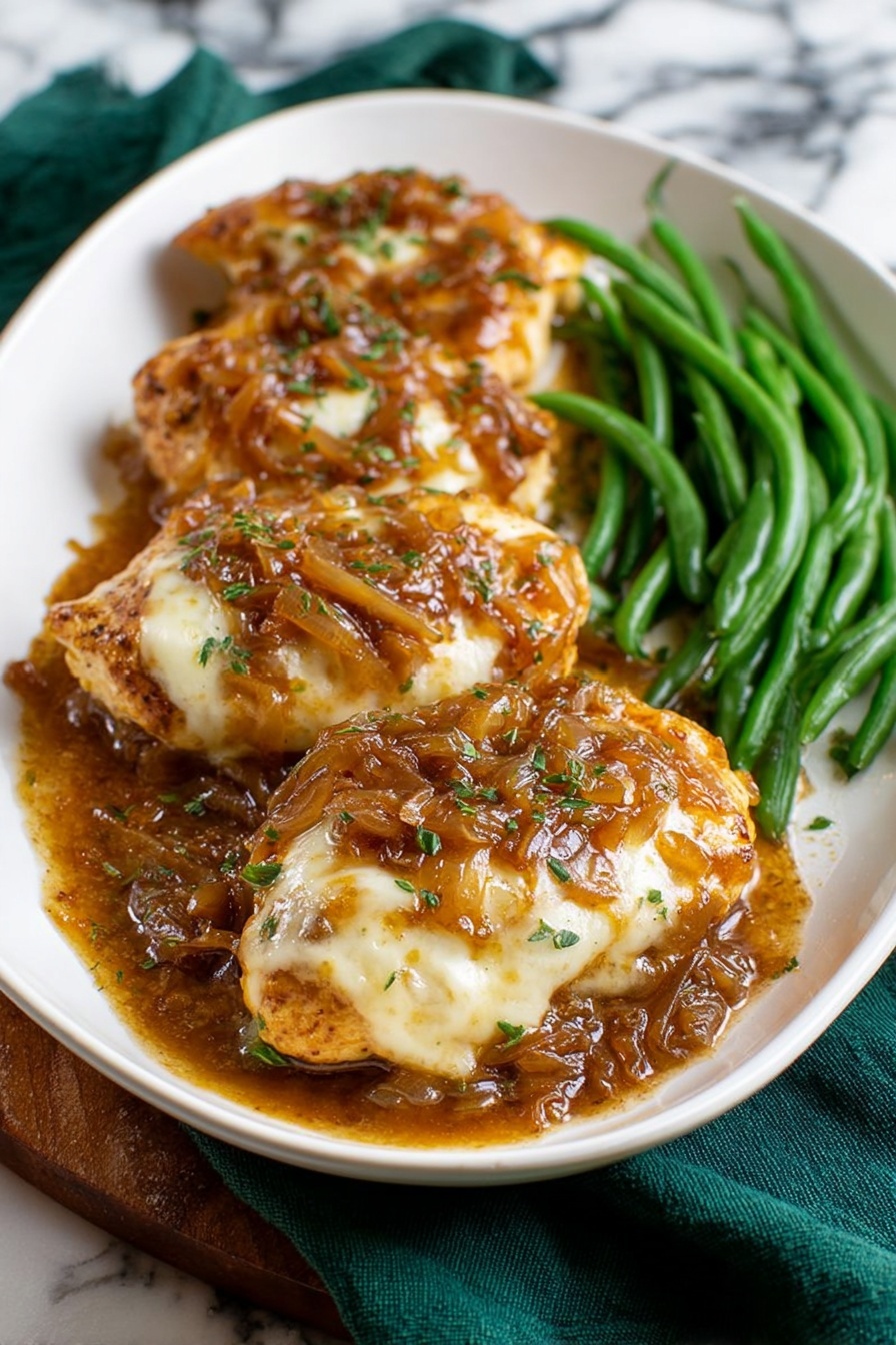 French Onion Chicken - Serving Suggestion