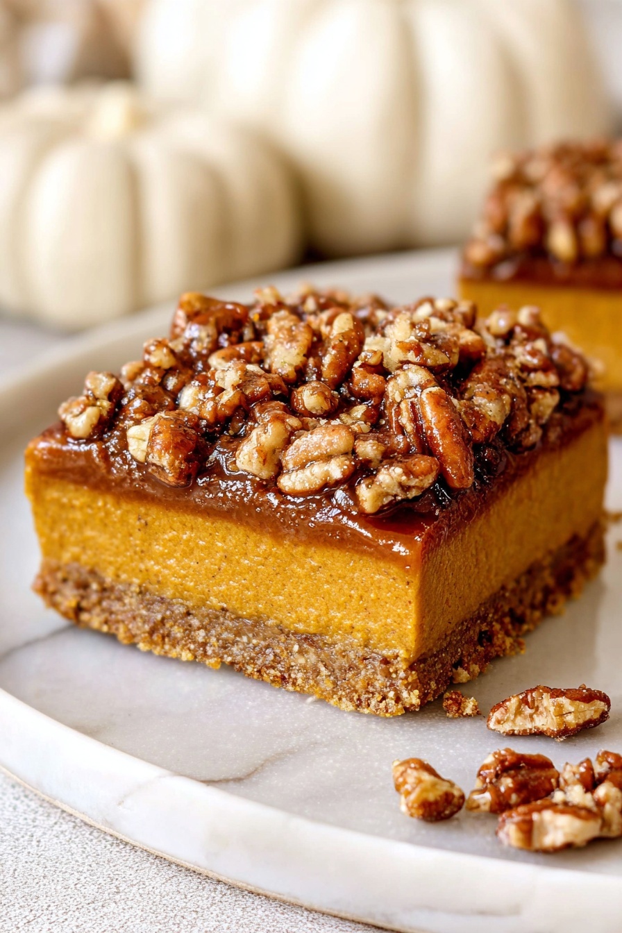 Pumpkin Pie Bars - Serving Suggestion