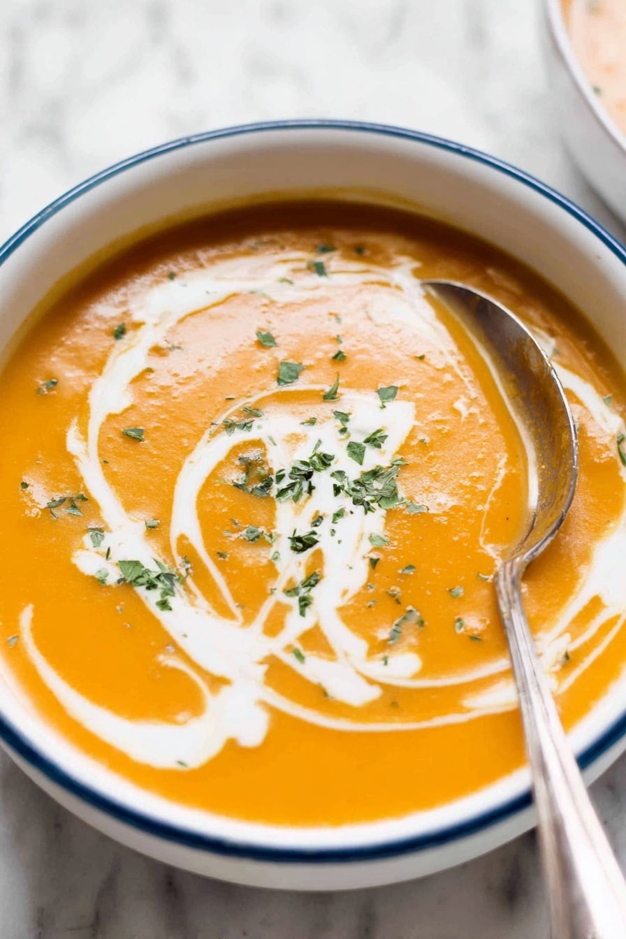 pumpkin soup - Serving Suggestion