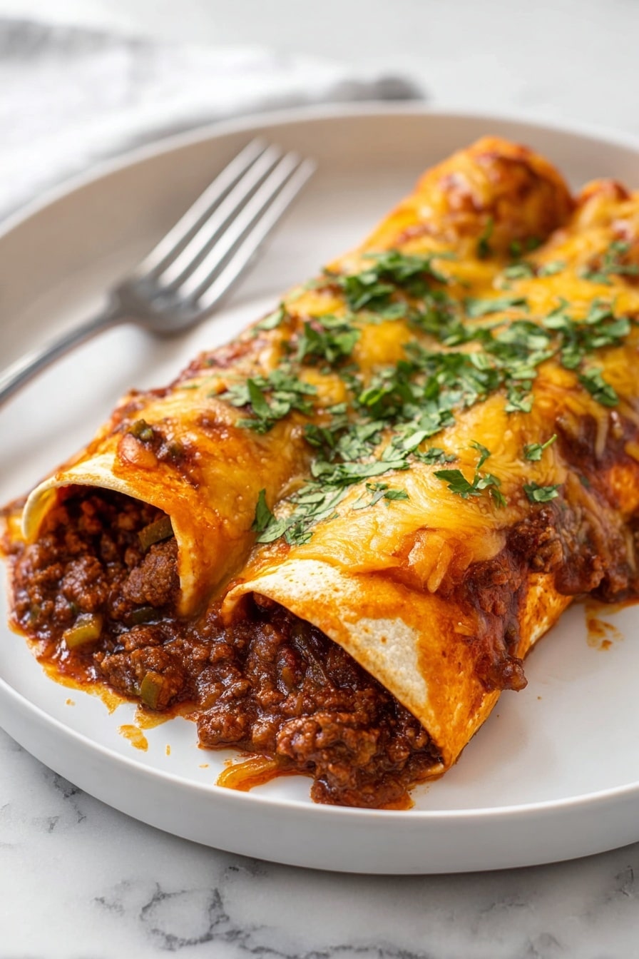 Beef Enchiladas - Serving Suggestion