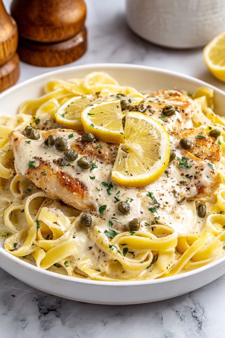 Lemon Chicken Piccata - Serving Suggestion