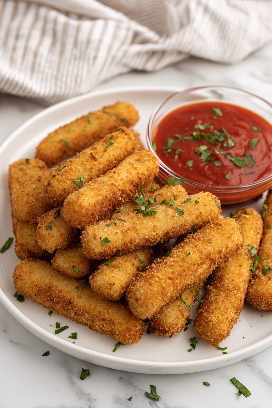 air fryer mozzarella sticks - Serving Suggestion