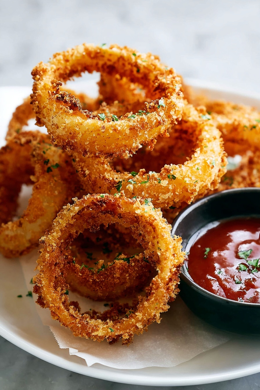 parmesan onion rings - Serving Suggestion