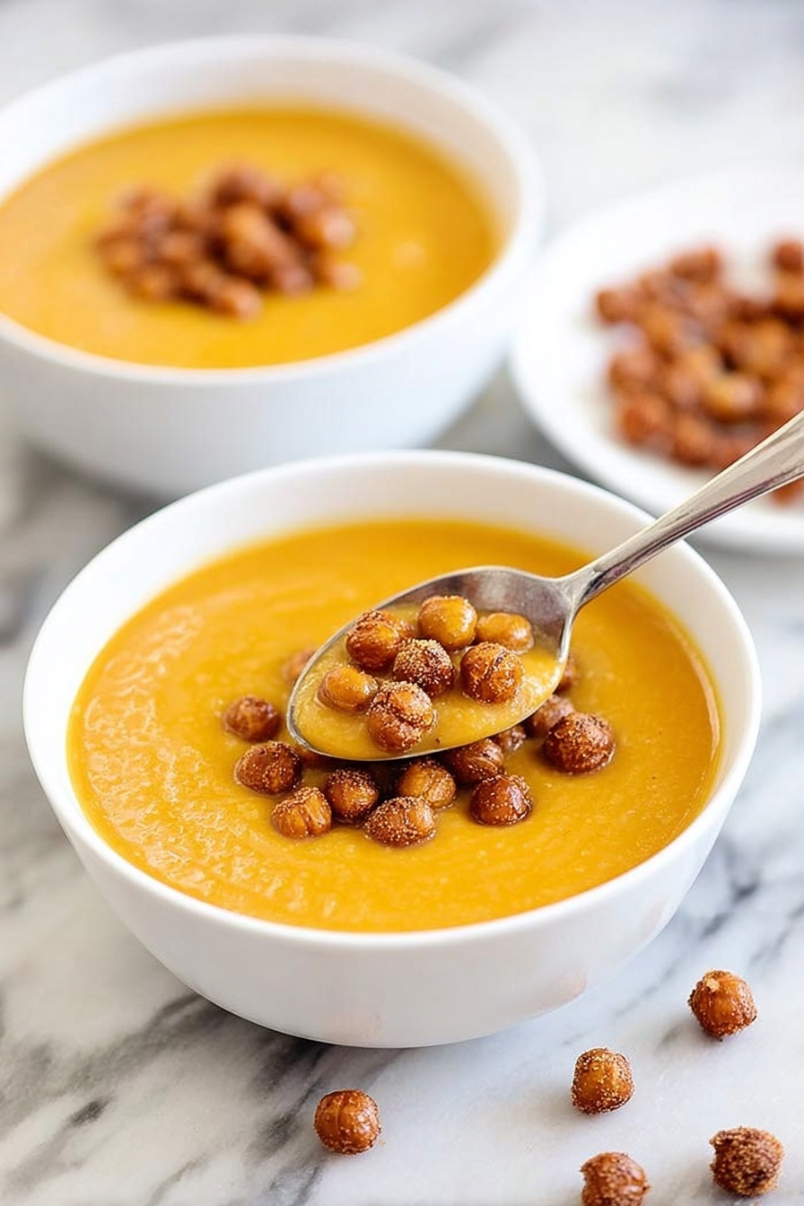 butternut squash soup - Serving Suggestion