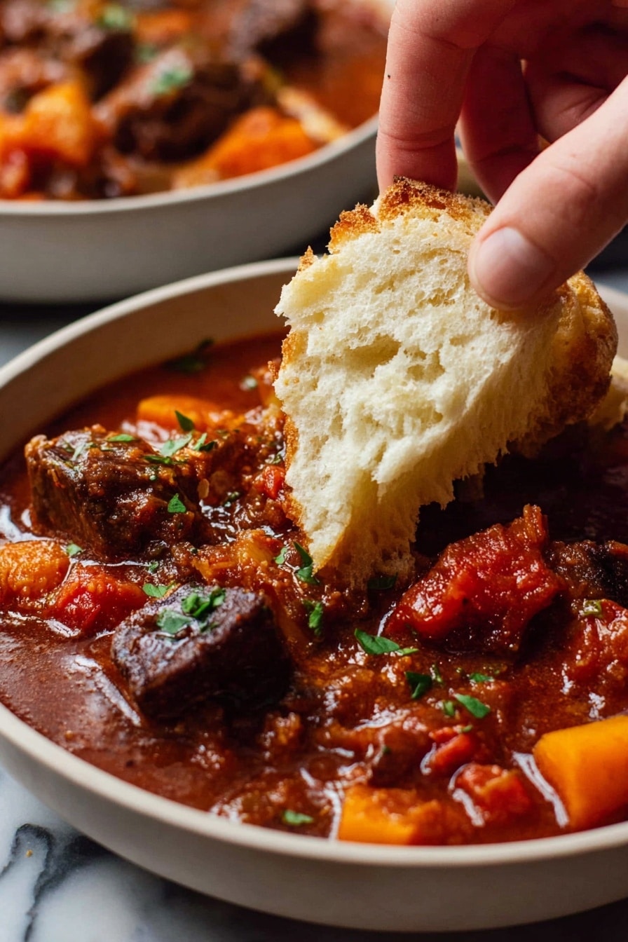 Hungarian Beef Goulash - Serving Suggestion