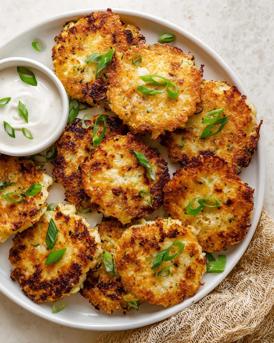Cauliflower Fritters - Serving Suggestion