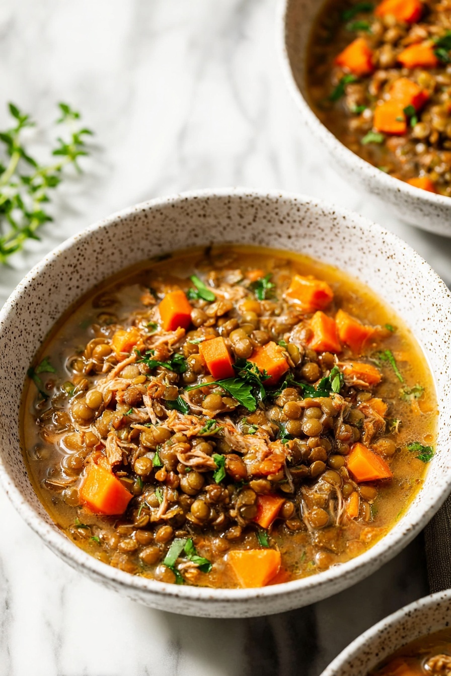 chicken lentil soup - Serving Suggestion