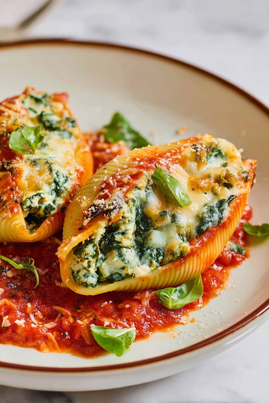 Vegetable Stuffed Shells - Serving Suggestion