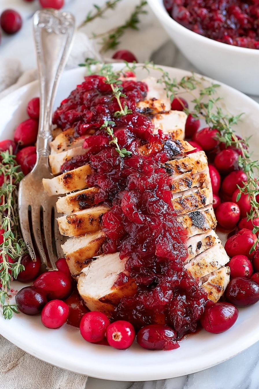 cranberry glazed turkey - Serving Suggestion