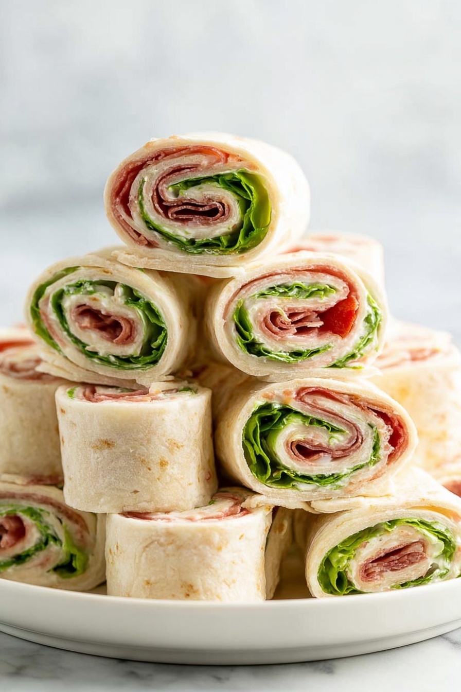 Italian salami pinwheels - Serving Suggestion