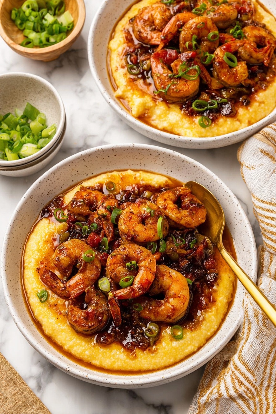 Brown Stew Shrimp - Serving Suggestion