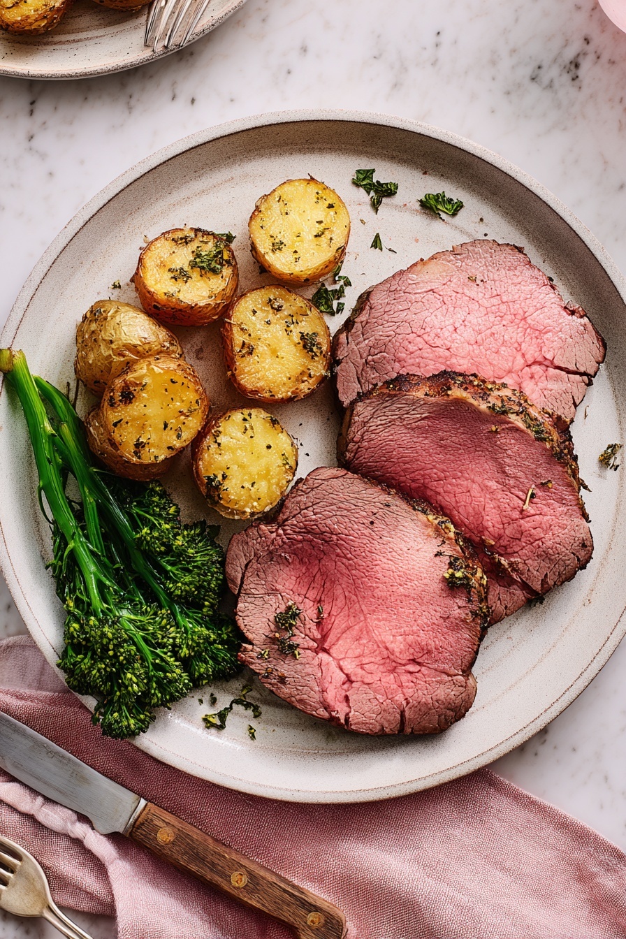 Garlic Herb Beef Tenderloin - Serving Suggestion