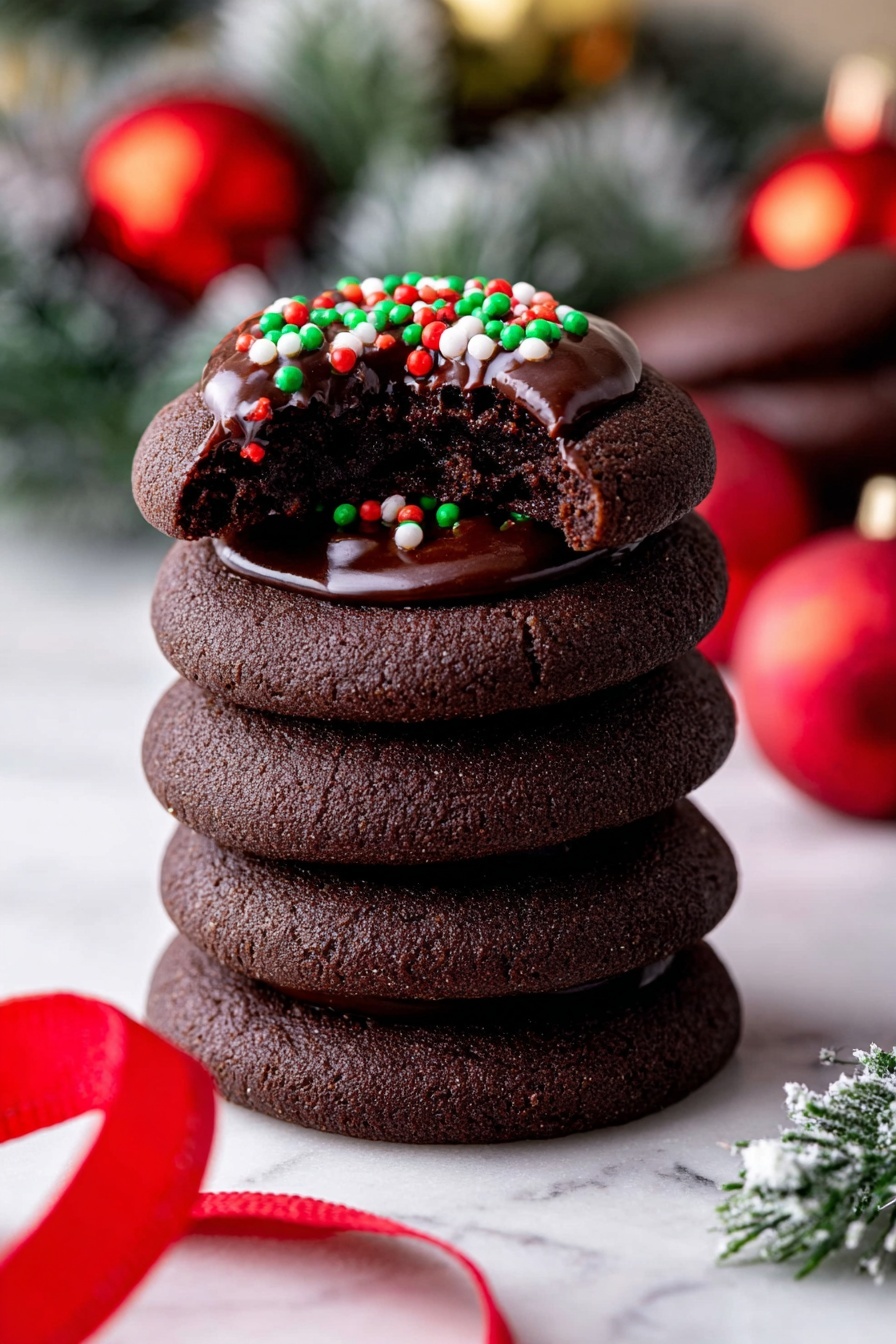 Chocolate Thumbprint Cookies - Serving Suggestion