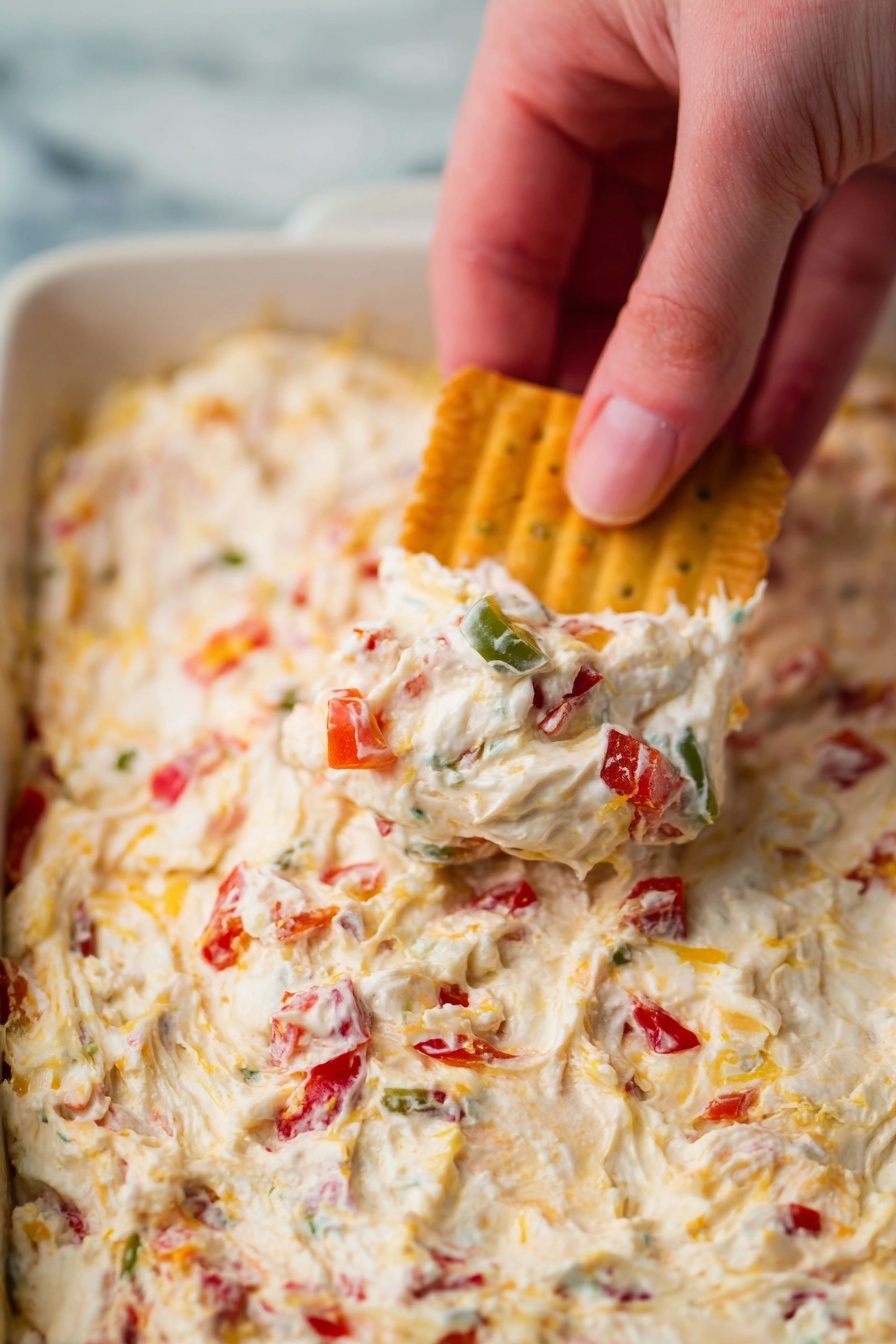 Cream Cheese Jalapeño Dip - Serving Suggestion
