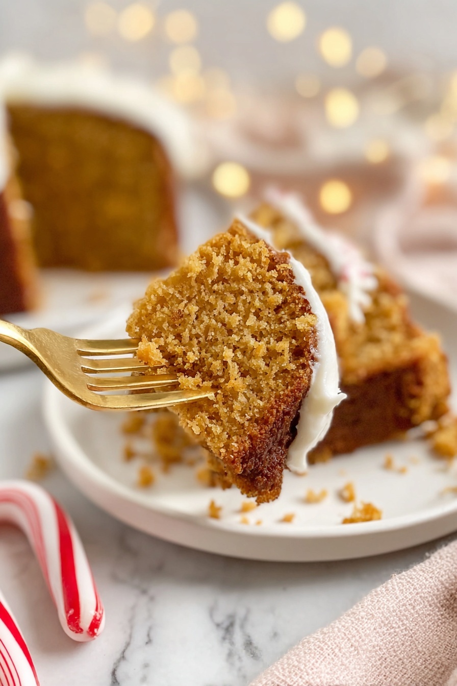 Vegan Gingerbread Loaf - Serving Suggestion