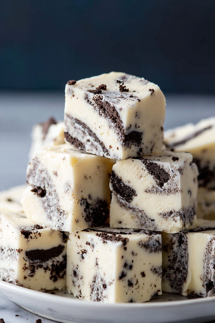 Oreo White Chocolate Fudge - Serving Suggestion