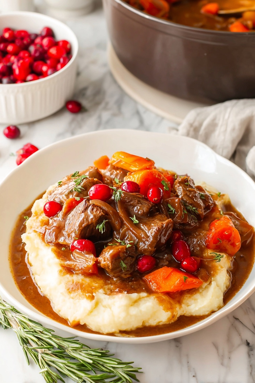 Cranberry Balsamic Roast - Serving Suggestion