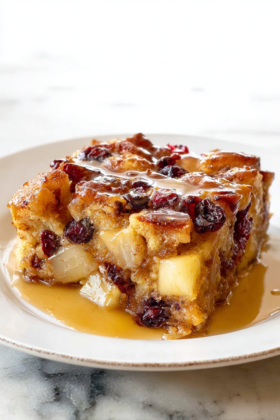 Apple Bread Pudding - Serving Suggestion