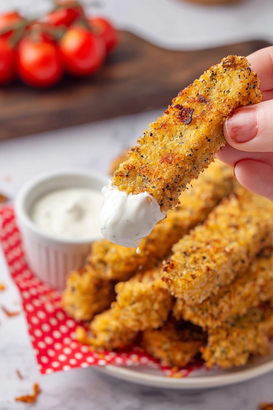 crispy air fryer pickles - Serving Suggestion