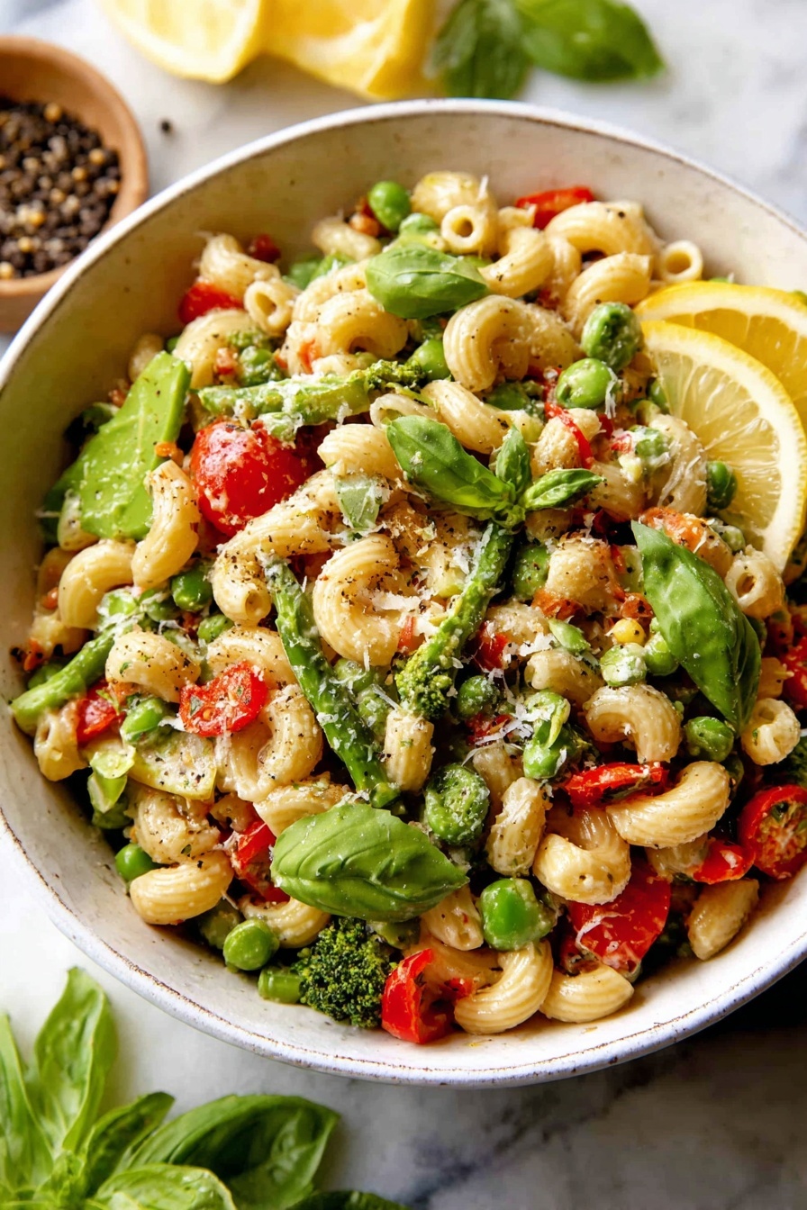 Vegetable Pasta Primavera - Serving Suggestion