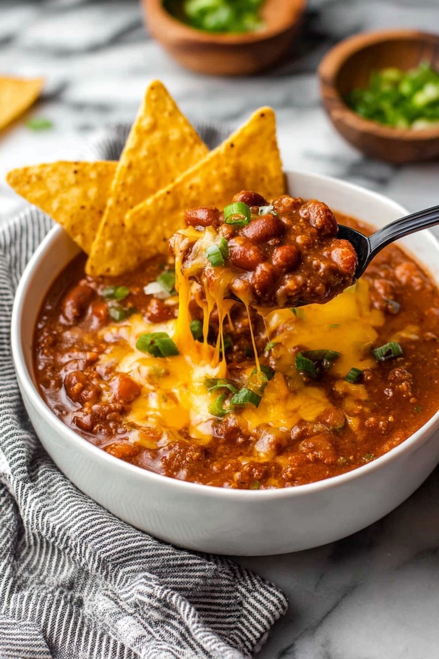 Pumpkin Beef Chili - Serving Suggestion