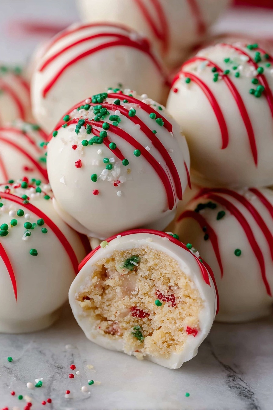 Christmas Tree Cake Truffles - Serving Suggestion